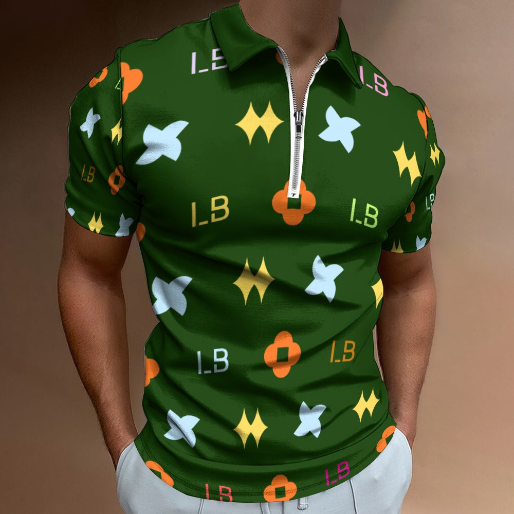 LauBelle - Short sleeve polo shirt - Dark Green - LauBelle Brand