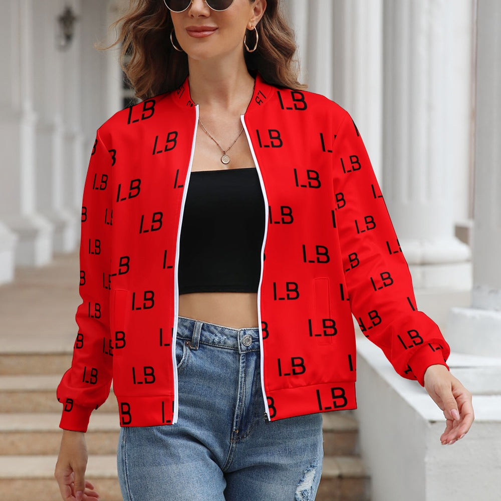 LauBelle Womens Tailored Athletic Zipper Workout Jacket