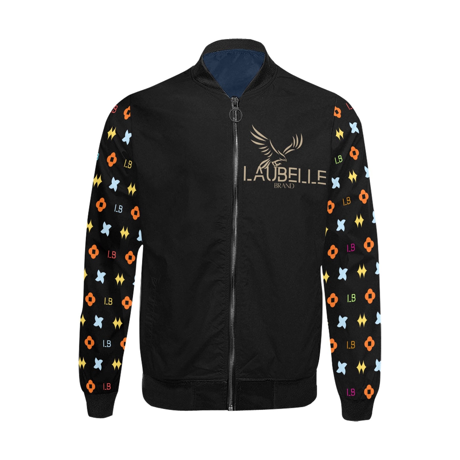 LauBelle Mens Heavyweight Zip-Up Bomber Jacket
