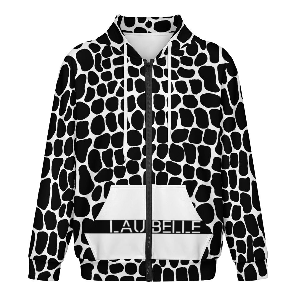 LauBelle Mens Athletic Full-Zip Hoodie with Side Pockets