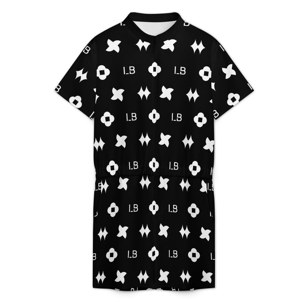 LauBelle - Men's one piece jumpsuit Short sleeved jumpsuit - Blackky - LauBelle Brand