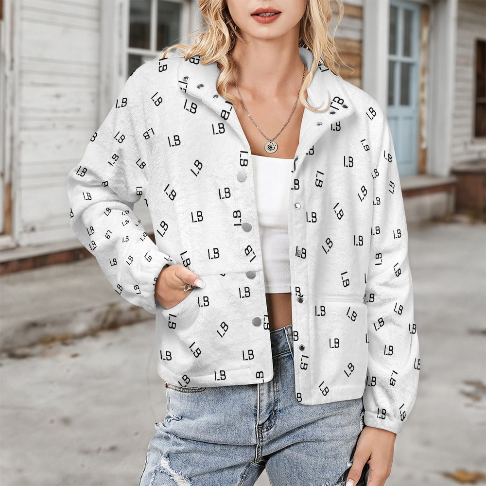 LauBelle - Women's Stand Collar Plush Jacket - LauBelle Brand