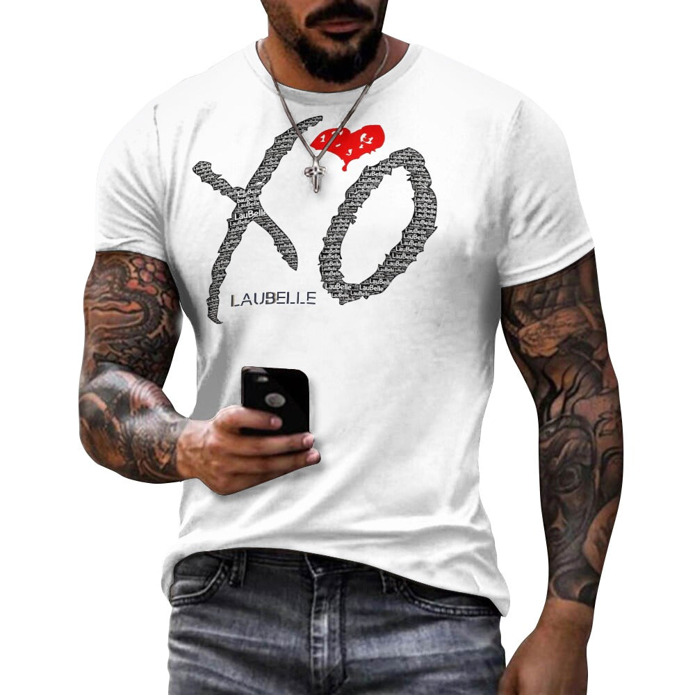 LauBelle - Men's Cotton T-shirt - Whitee Xo - LauBelle Brand