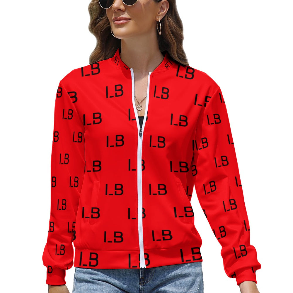 LauBelle Womens Tailored Athletic Zipper Workout Jacket