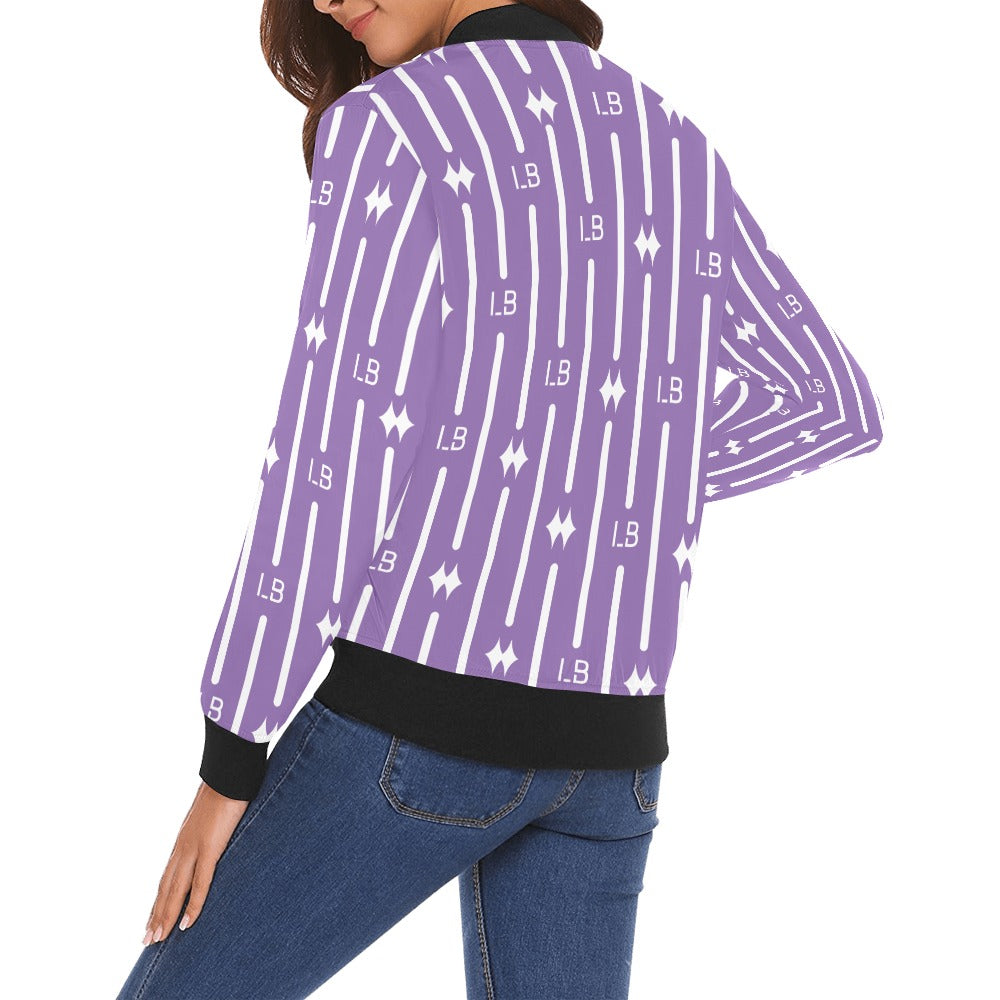 All Over Print Bomber Jacket for Women ( H19) - LauBelle Brand
