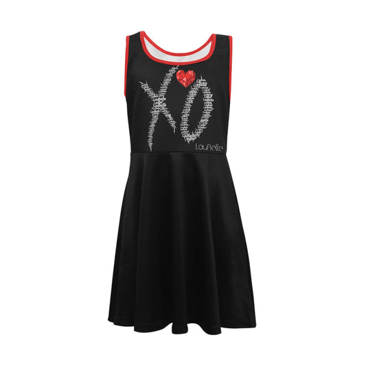 LauBelle - Girl's Sleeveless Sundress(ModelD56) - Black - LauBelle Brand