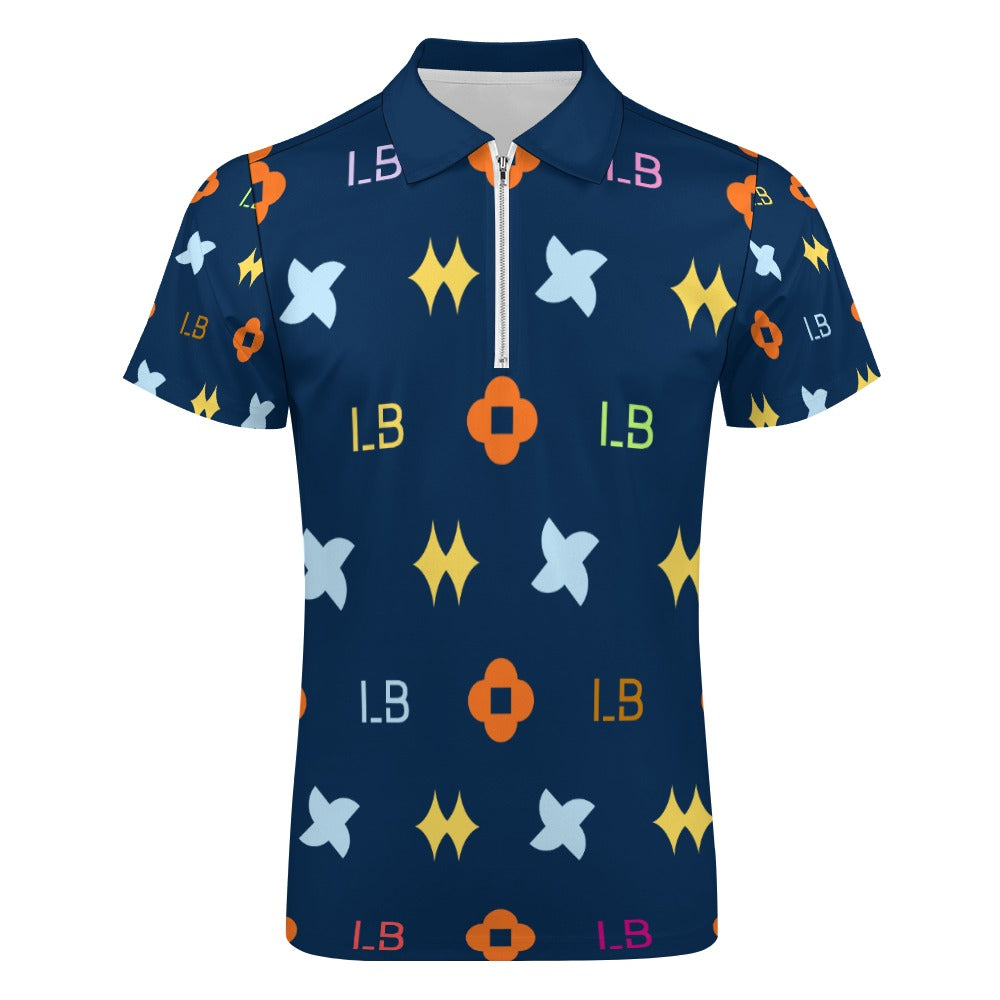 LauBelle - Short sleeve polo shirt - Darkk Bleu - LauBelle Brand