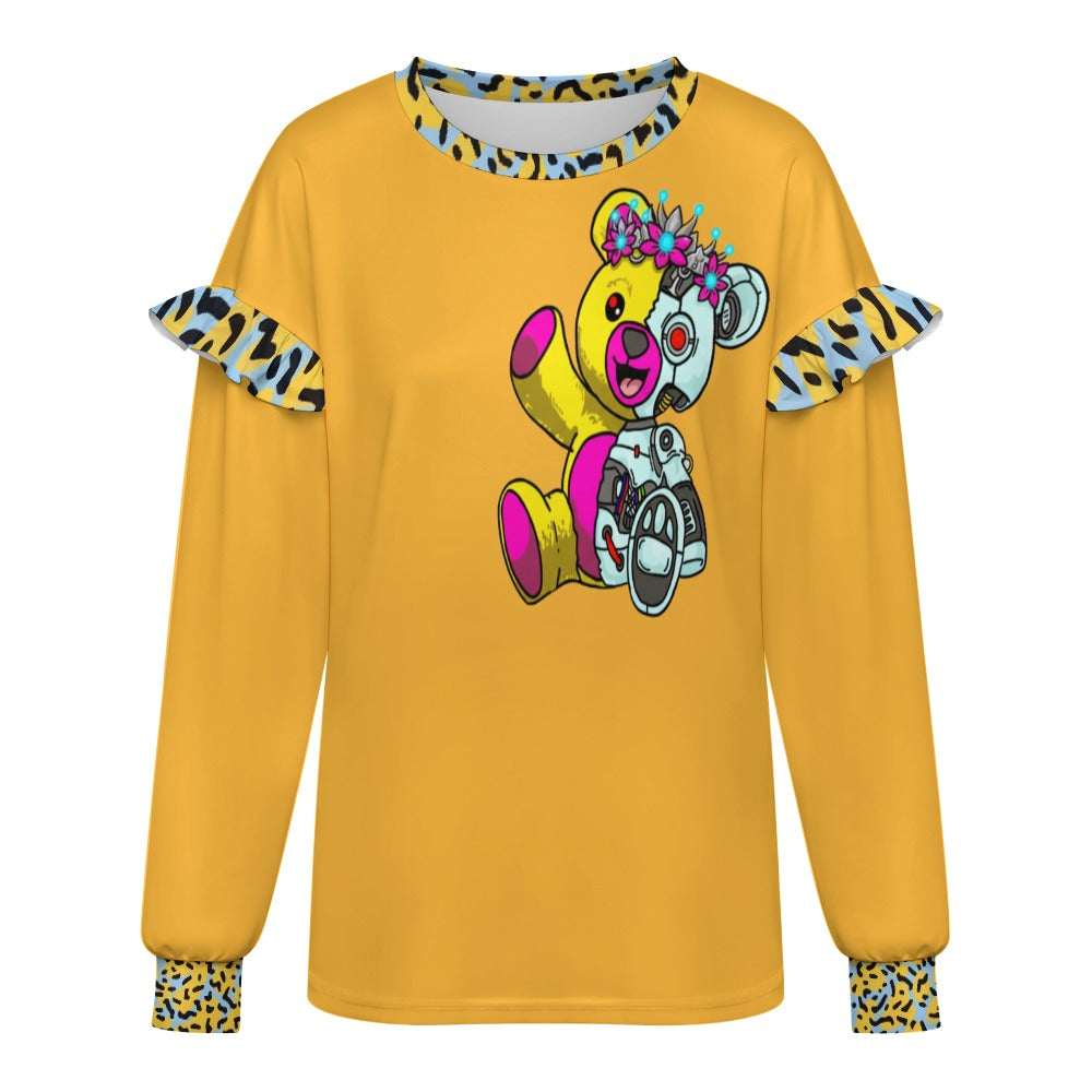 LauBelle - Women's lightweight sweatshirt with ruffle trim - LauBelle Brand