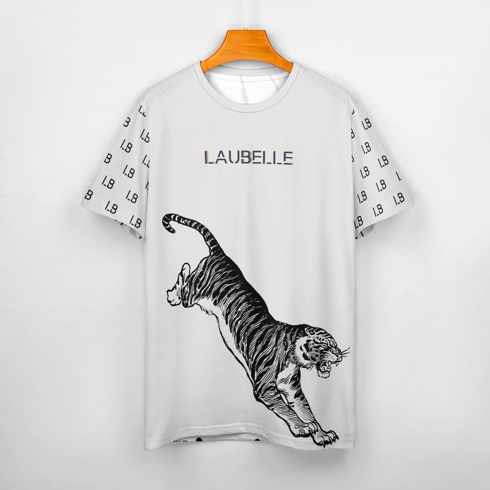 LauBelle - Men's Graphic Tiger Tee – Pure Cotton Graphic T-Shirt