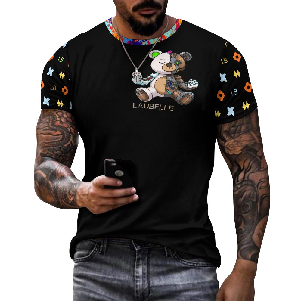LauBelle - Men's Cotton T-shirt - Blacckk - LauBelle Brand