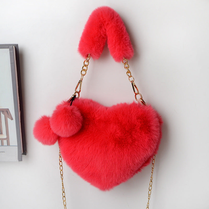 Plush Love Heart Handbag – Valentine’s Day Purse - LauBelle
