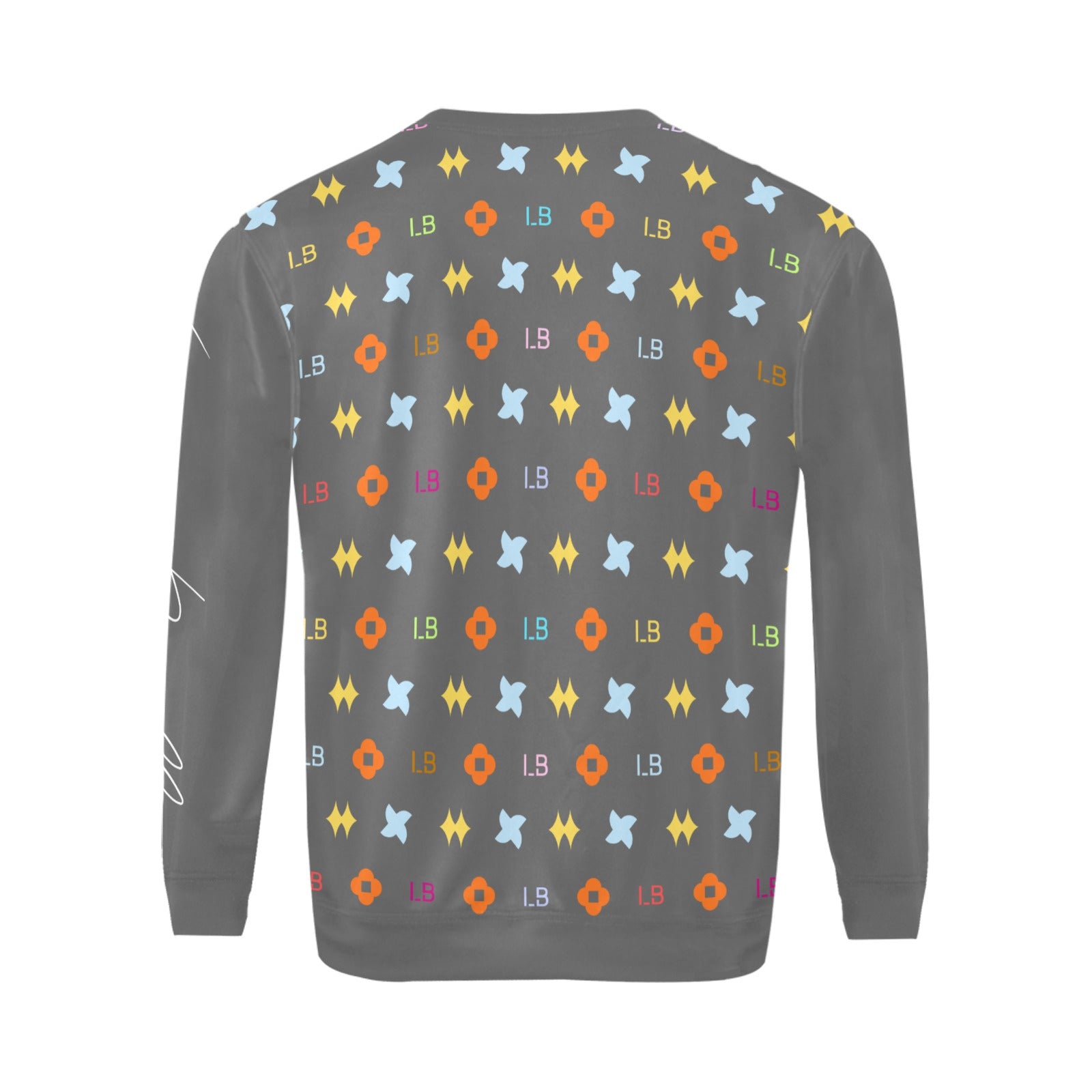 LauBelle Mens Graphic Print Crewneck Sweatshirt