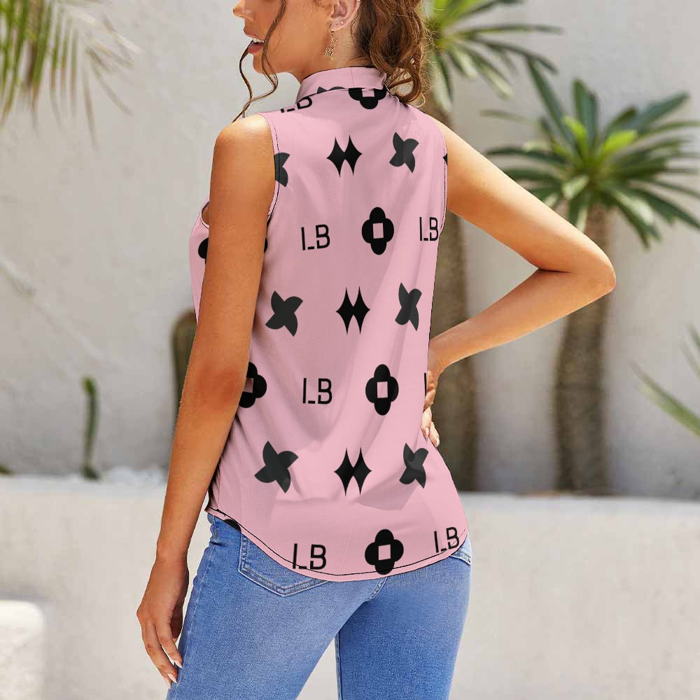 LauBelle - Summer Ladies Sleeveless Top - Pinkk - LauBelle Brand