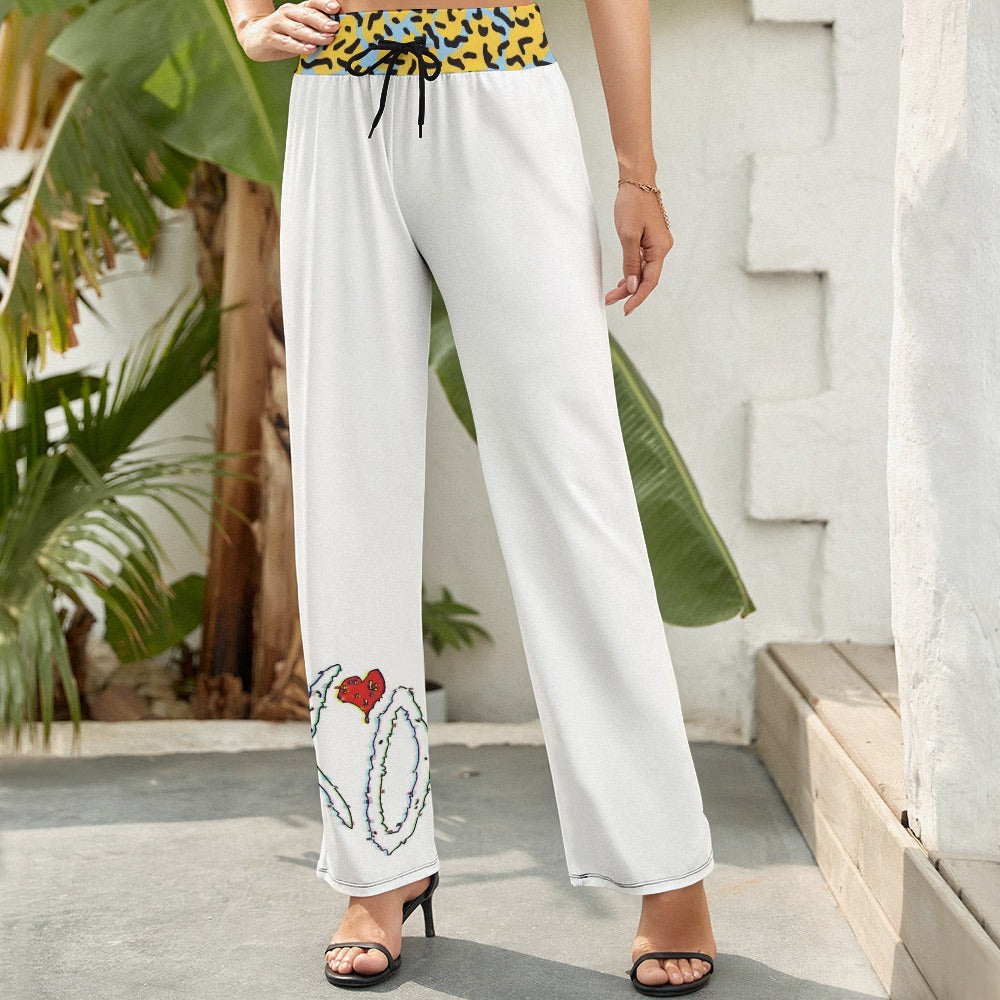 LauBelle - Women's Wide Leg Pants - White - LauBelle Brand