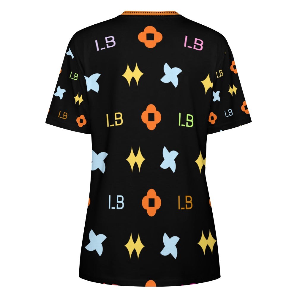 LauBelle - Women's 100% Cotton T-Shirt - Black and colors - LauBelle Brand