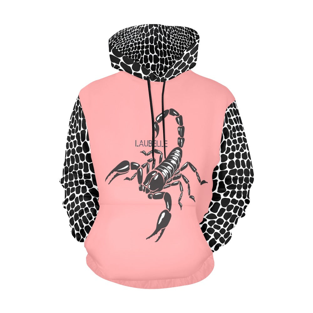 LauBelle Mens All-Over Graphic Print Heavyweight Hoodie
