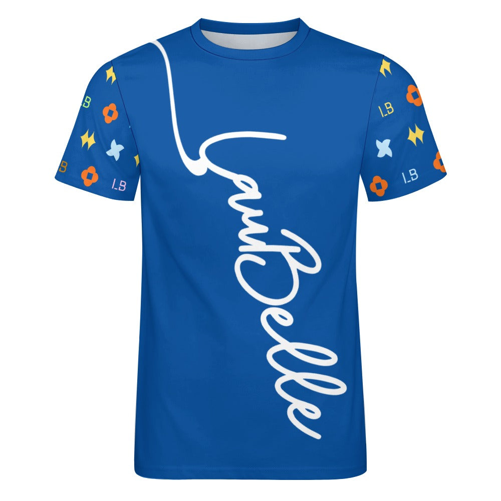 LauBelle - Men's Signature Script Tee – Pure Cotton Graphic T-Shirt