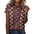 LauBelle - Women's 100% Cotton T-Shirt - Red and white - LauBelle Brand
