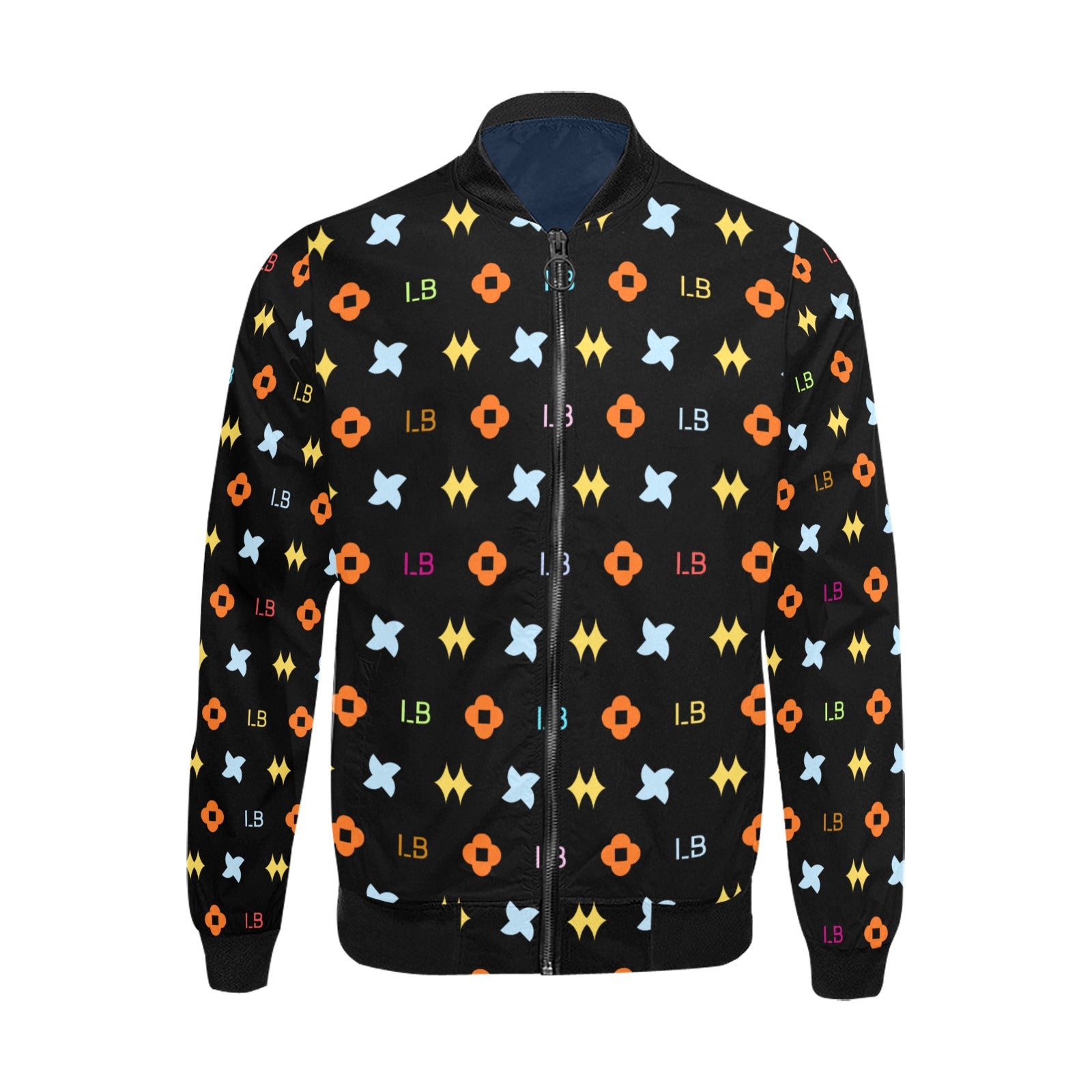 LauBelle Mens Heavyweight Zip-Up Bomber Jacket