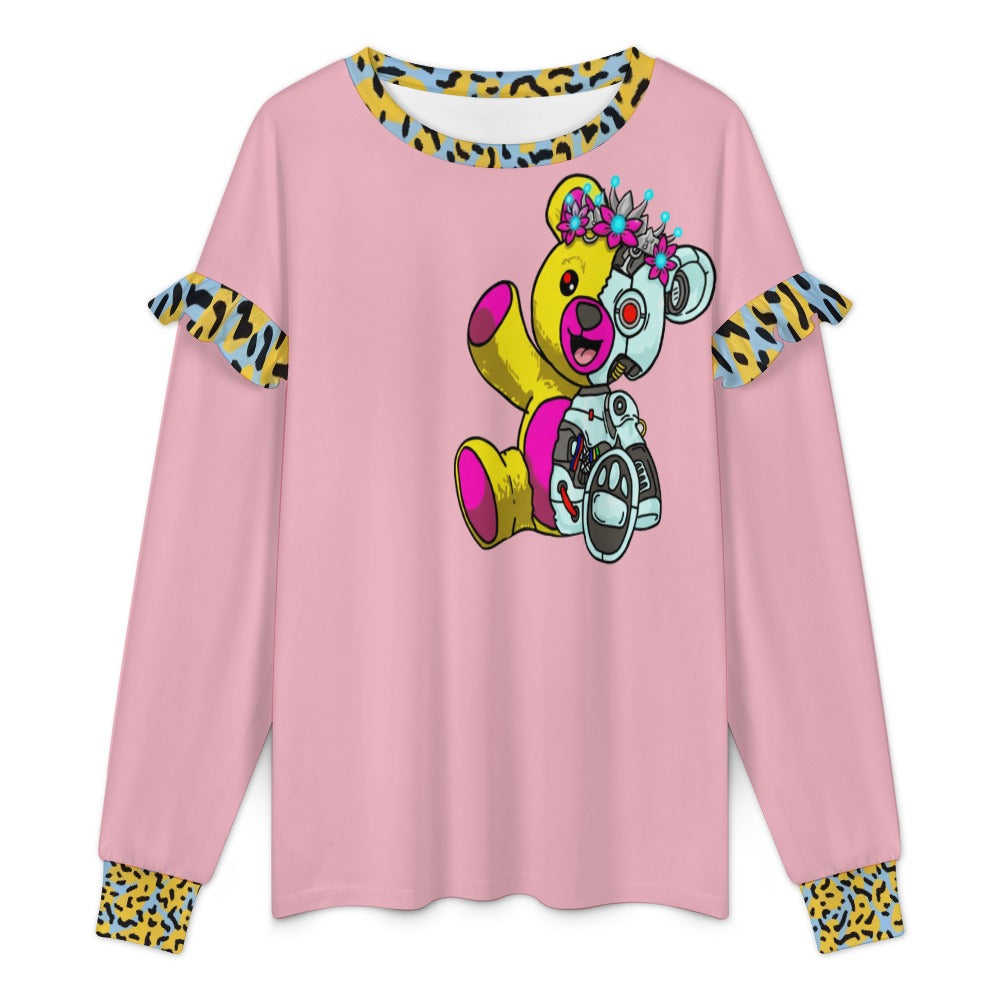 LauBelle - Women's lightweight sweatshirt with ruffle trim - LauBelle Brand