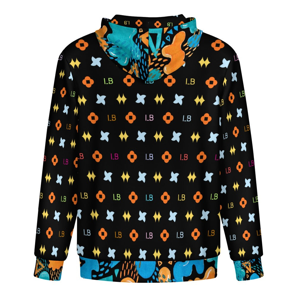 LauBelle Mens Athletic Full-Zip Hoodie with Side Pockets