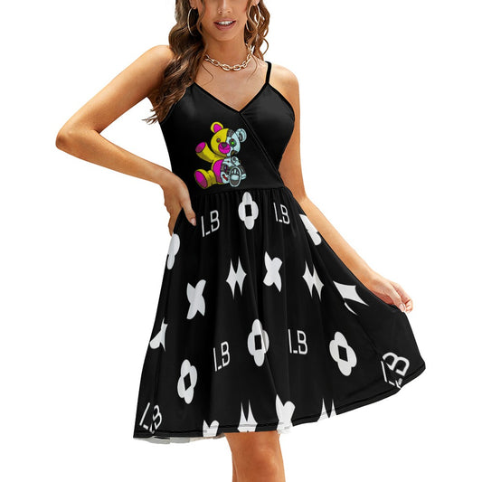 LauBelle - Women's Elegant Suspender Dress - Blackk - LauBelle Brand