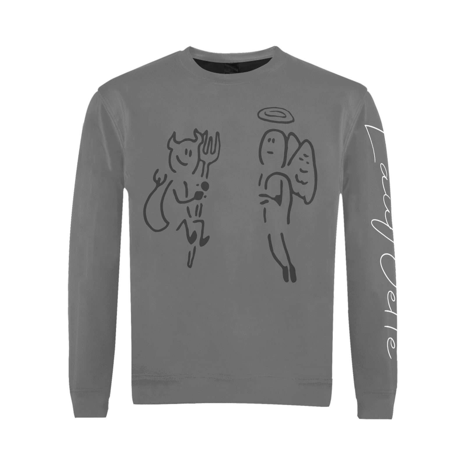 LauBelle Mens Graphic Print Crewneck Sweatshirt