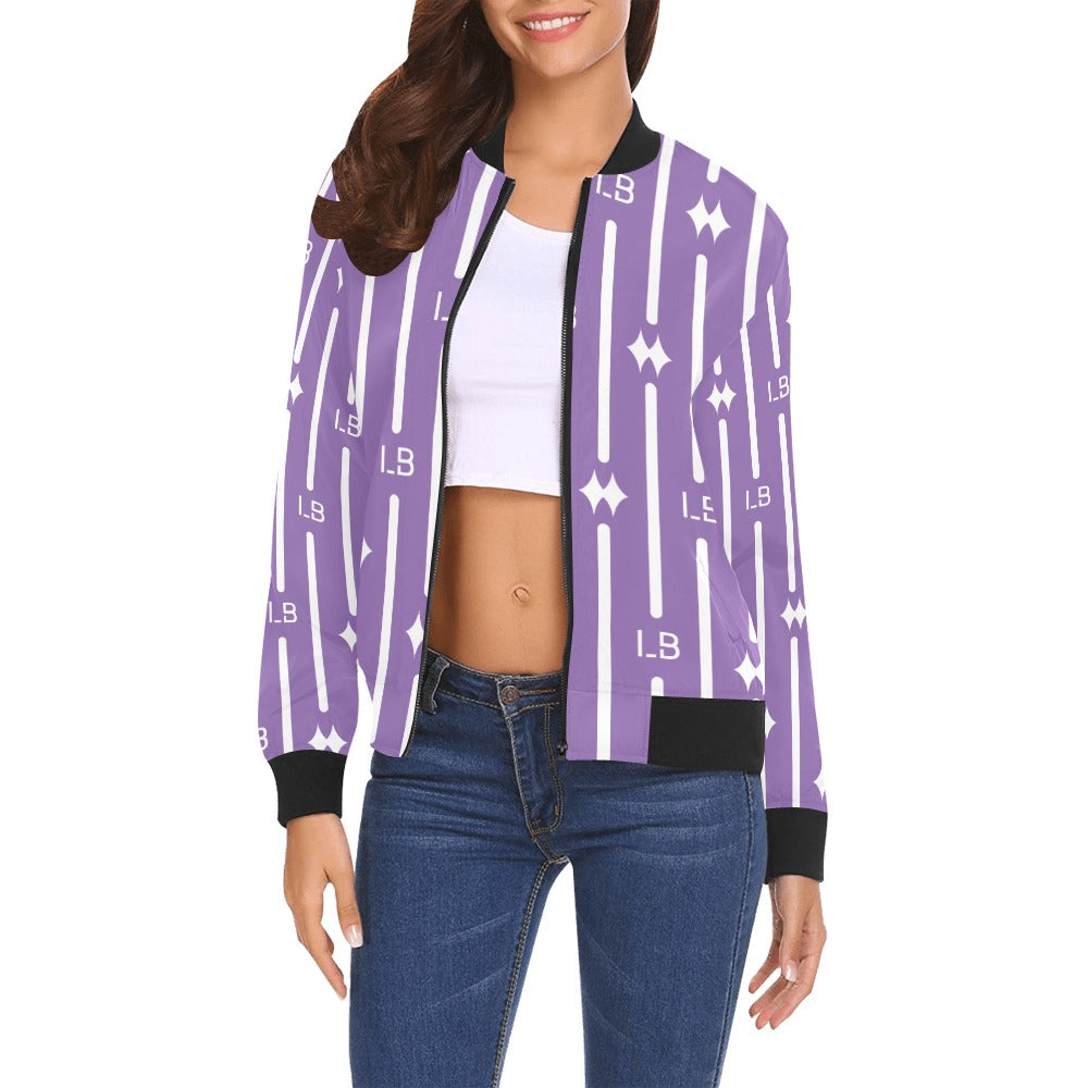 All Over Print Bomber Jacket for Women ( H19) - LauBelle Brand