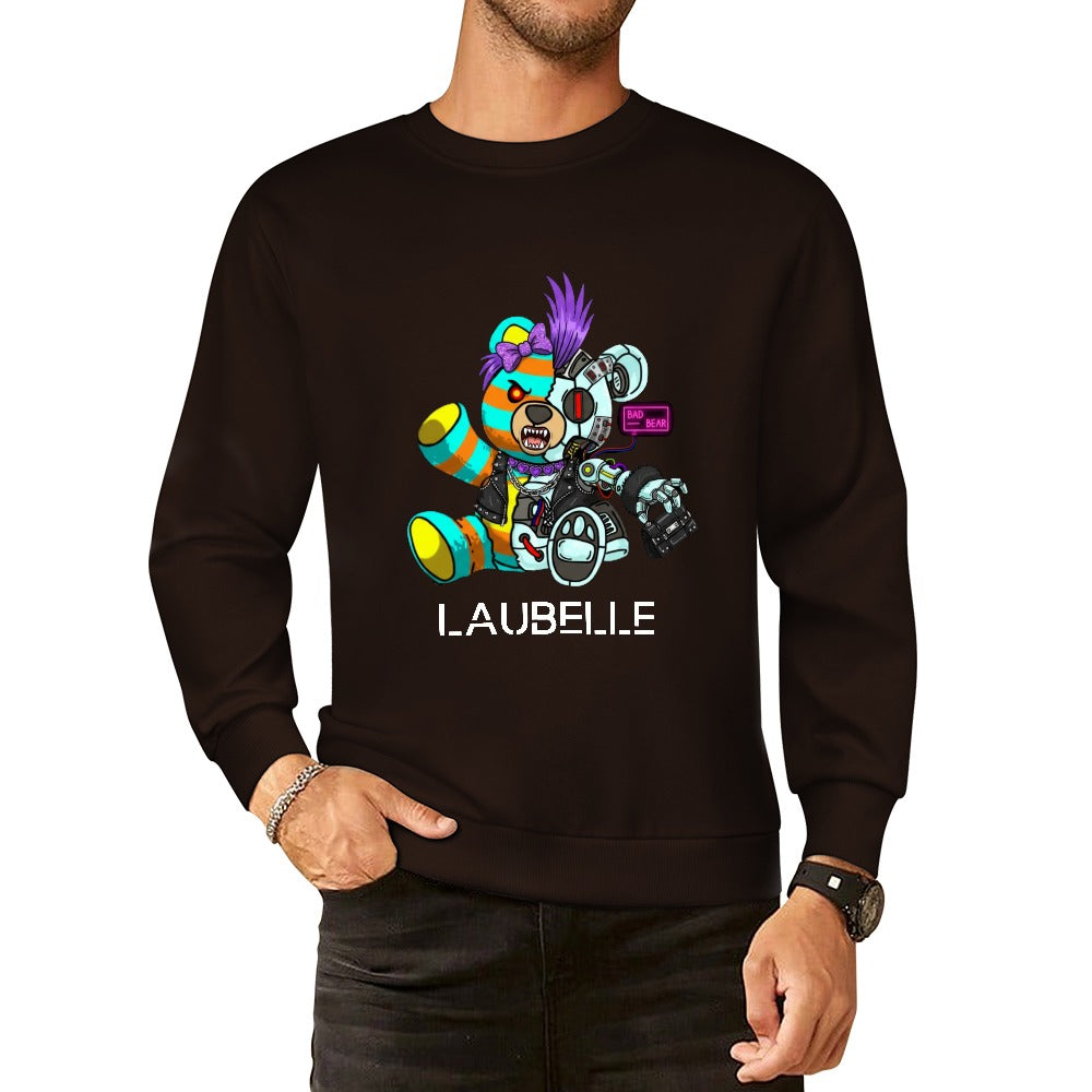 LauBelle Pure Cotton Front-Graphic Pullover Sweatshirt