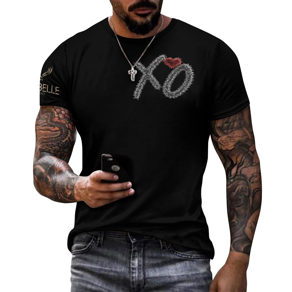 LauBelle - Men's Cotton T-shirt - XO Black - LauBelle Brand