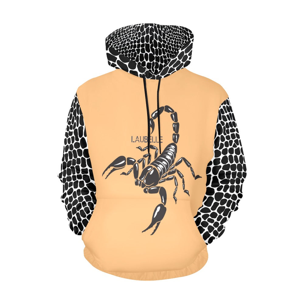 LauBelle Mens All-Over Graphic Print Heavyweight Hoodie