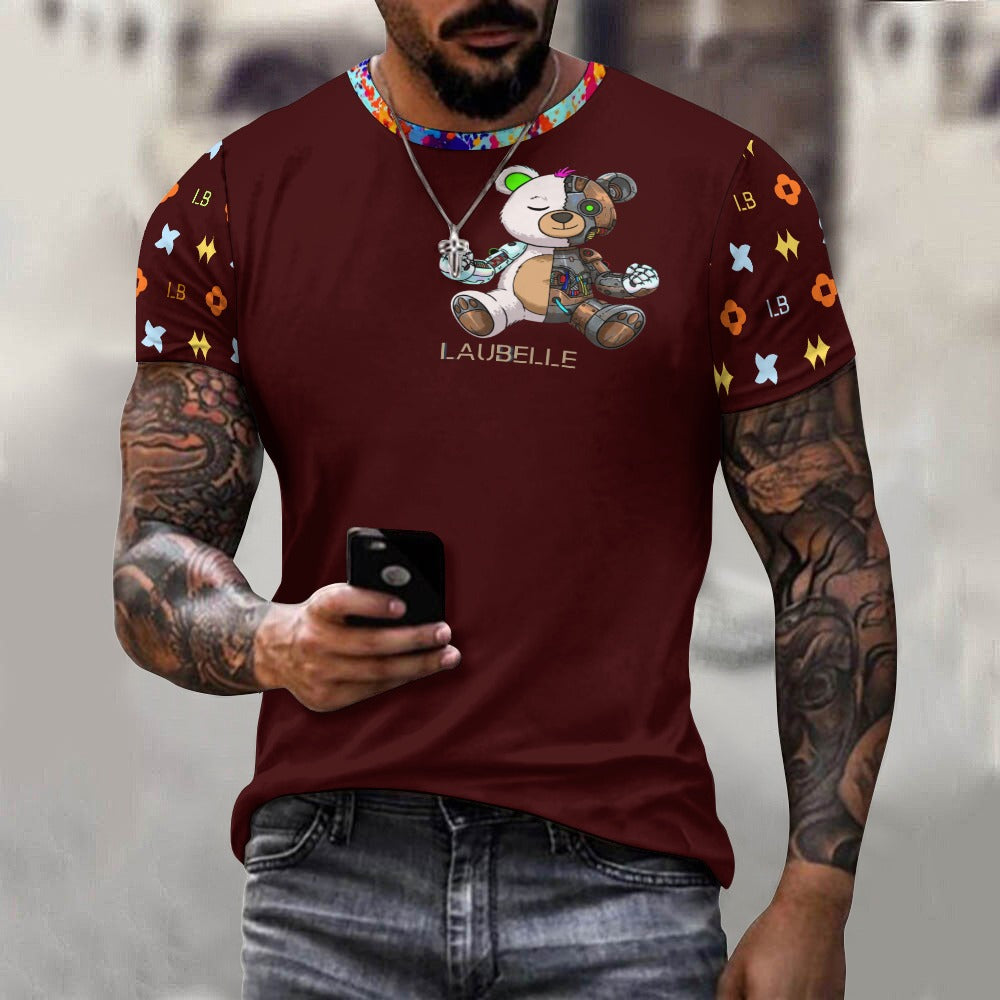 LauBelle - Men's Cotton T-shirt - Dark Redd - LauBelle Brand