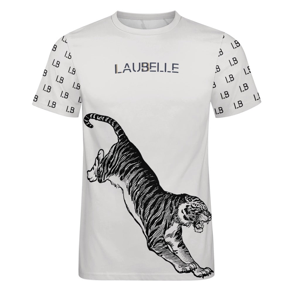 LauBelle - Men's Graphic Tiger Tee – Pure Cotton Graphic T-Shirt