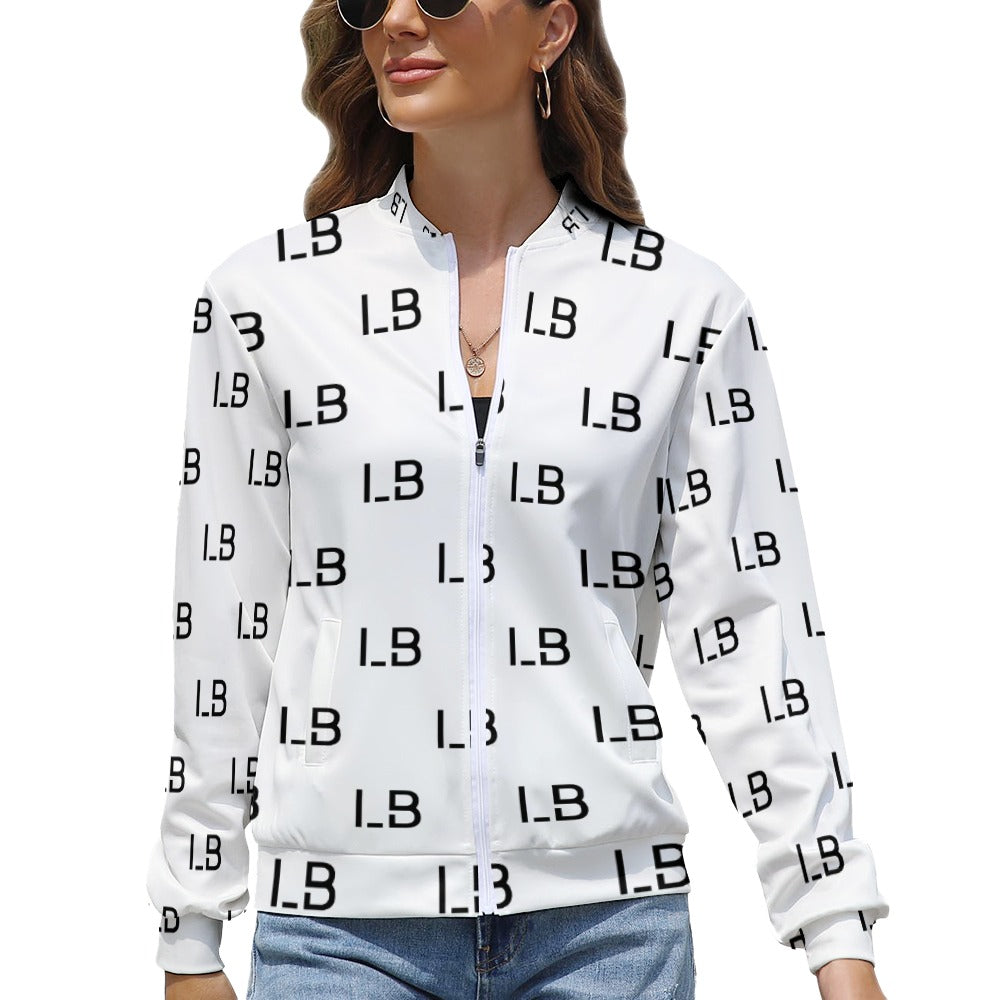 LauBelle Womens Tailored Athletic Zipper Workout Jacket