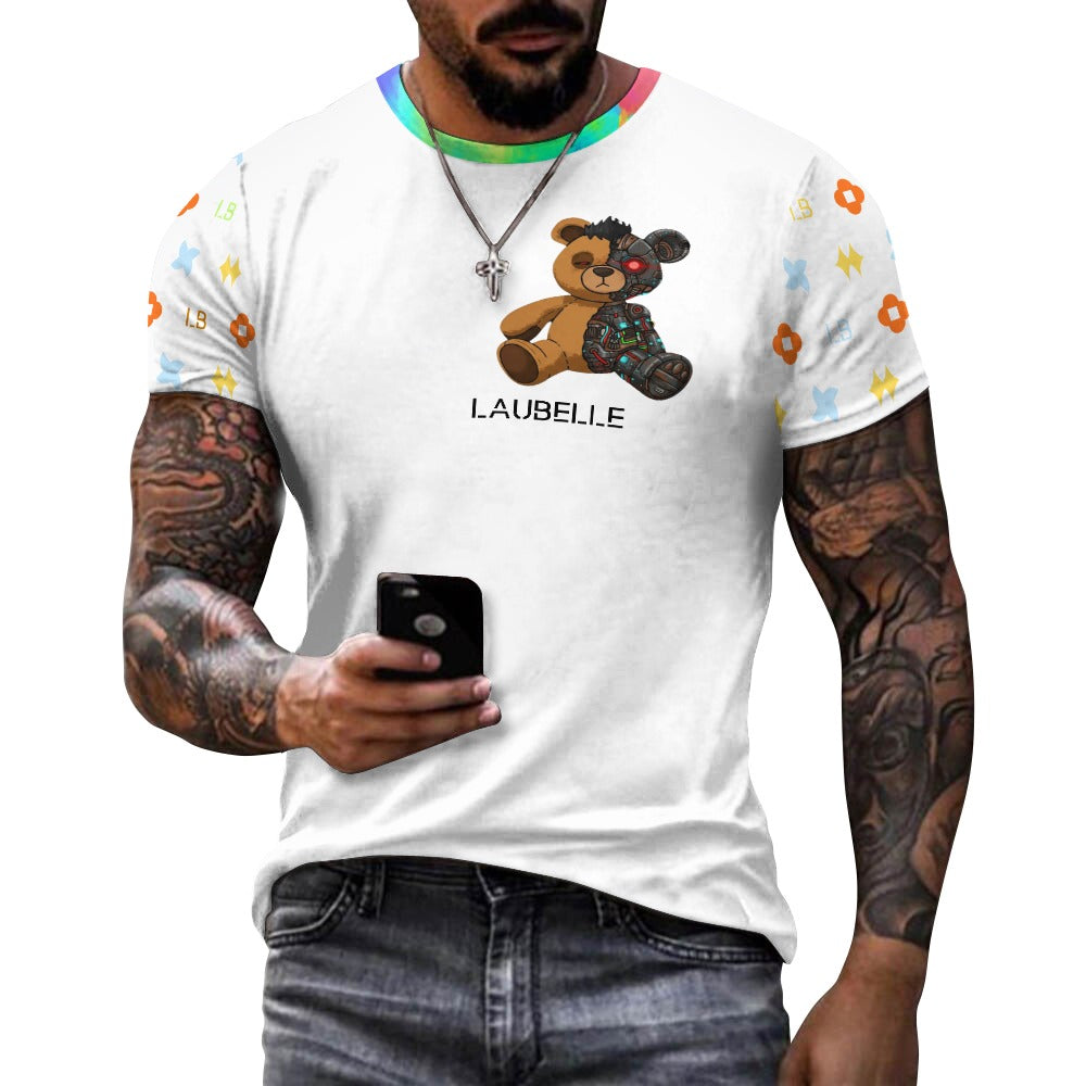 LauBelle - Men's Cotton T-shirt -White - LauBelle Brand