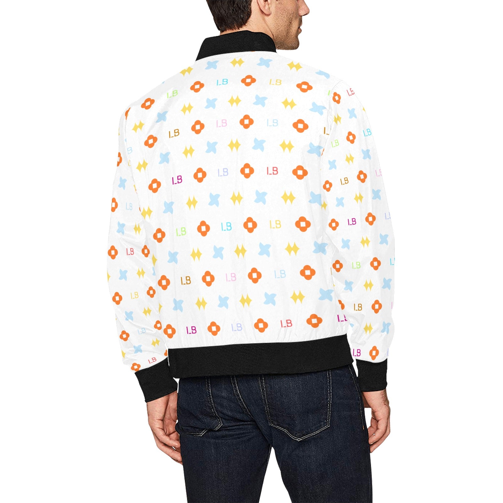 LauBelle Mens Heavyweight Zip-Up Bomber Jacket