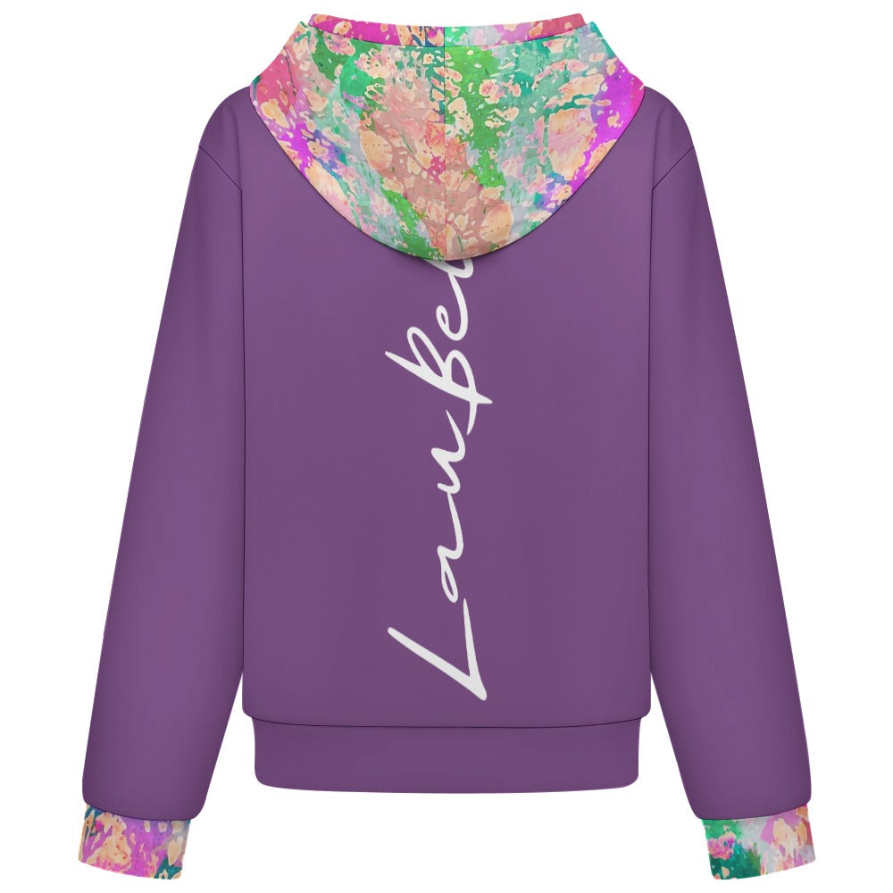 LauBelle Sport Athletic Hooded Baseball Varsity Jacket for her