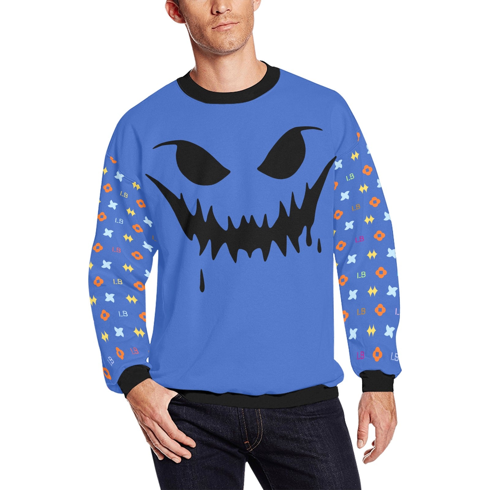 LauBelle Mens Plush Fuzzy Fleece Thermal Sweatshirt