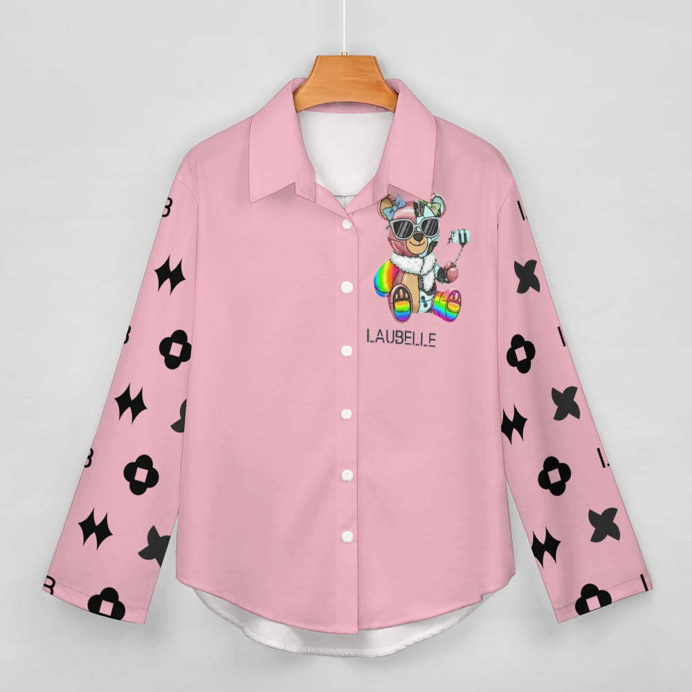 LauBelle - Cropped hem shirt - Pink - LauBelle Brand