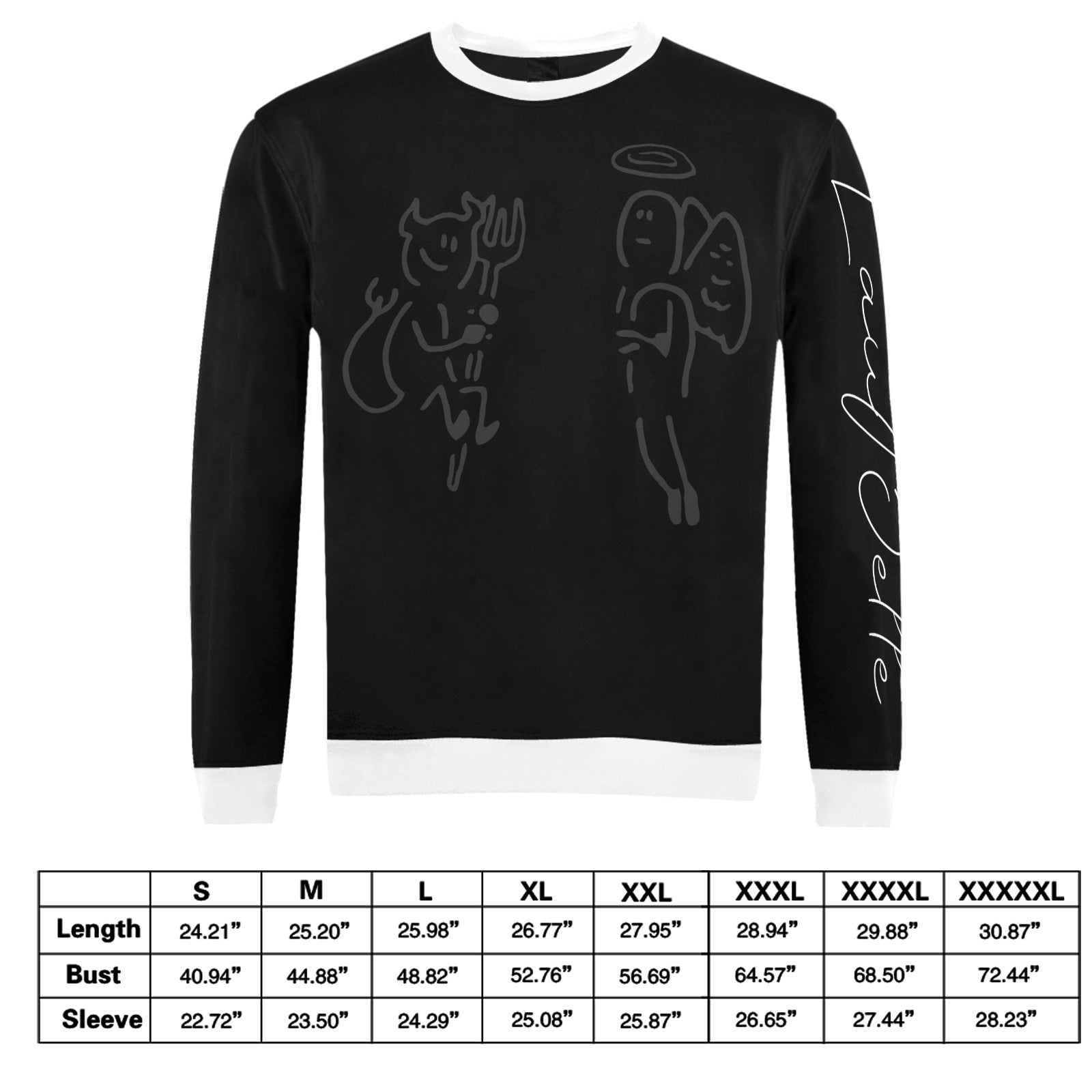 LauBelle Mens Graphic Print Crewneck Sweatshirt
