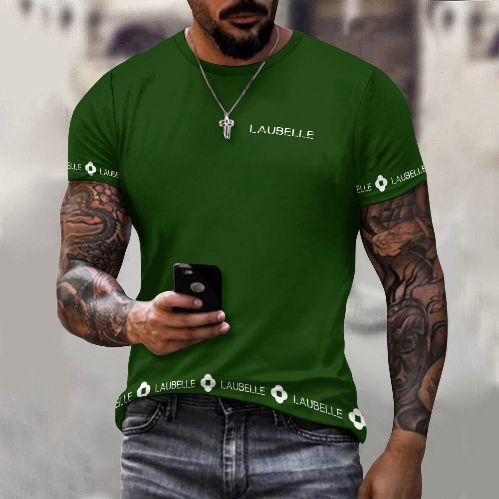 LauBelle - Men's Cotton T-shirt - Greeenn - LauBelle Brand