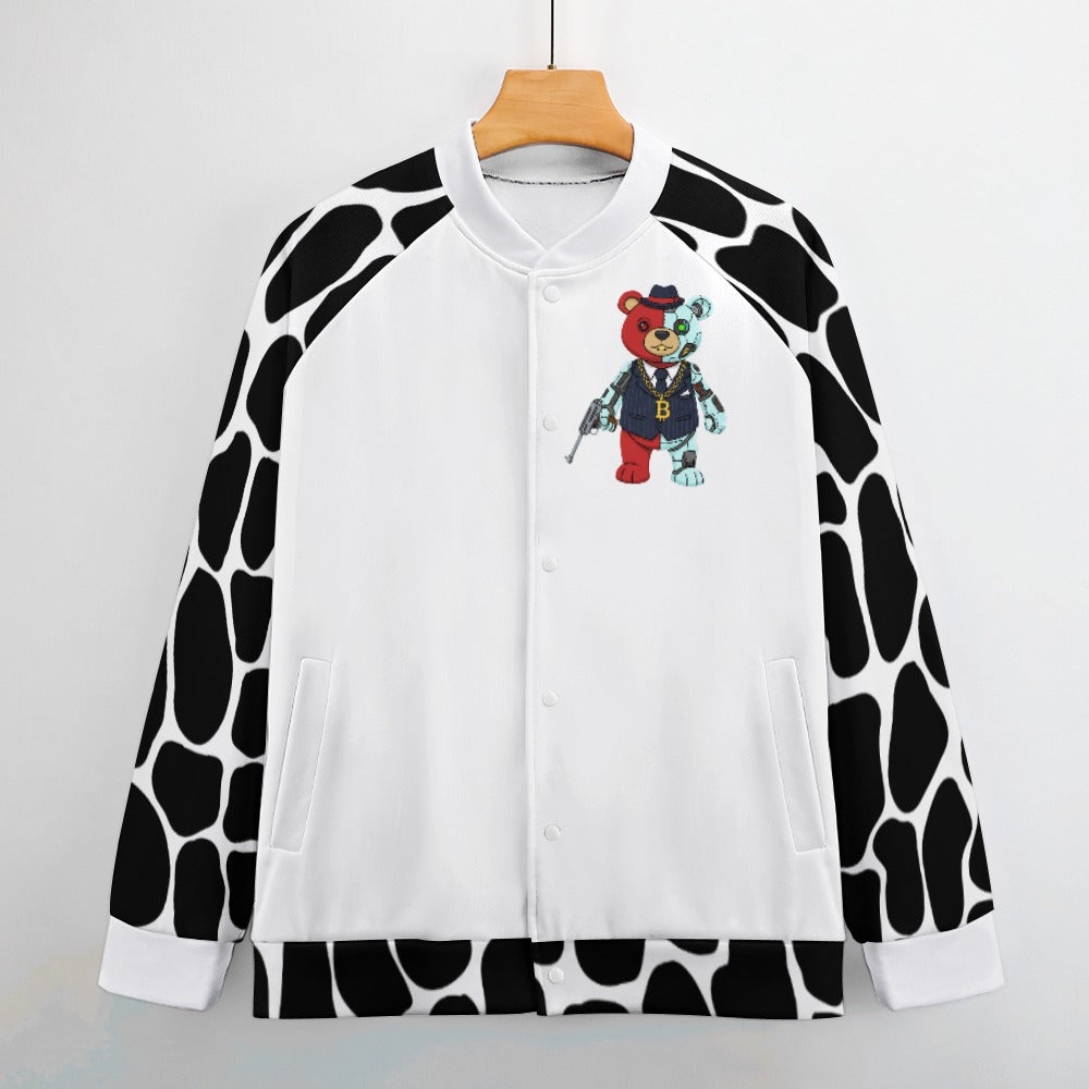 LauBelle Mens Classic Varsity Baseball Jacket Snap Button