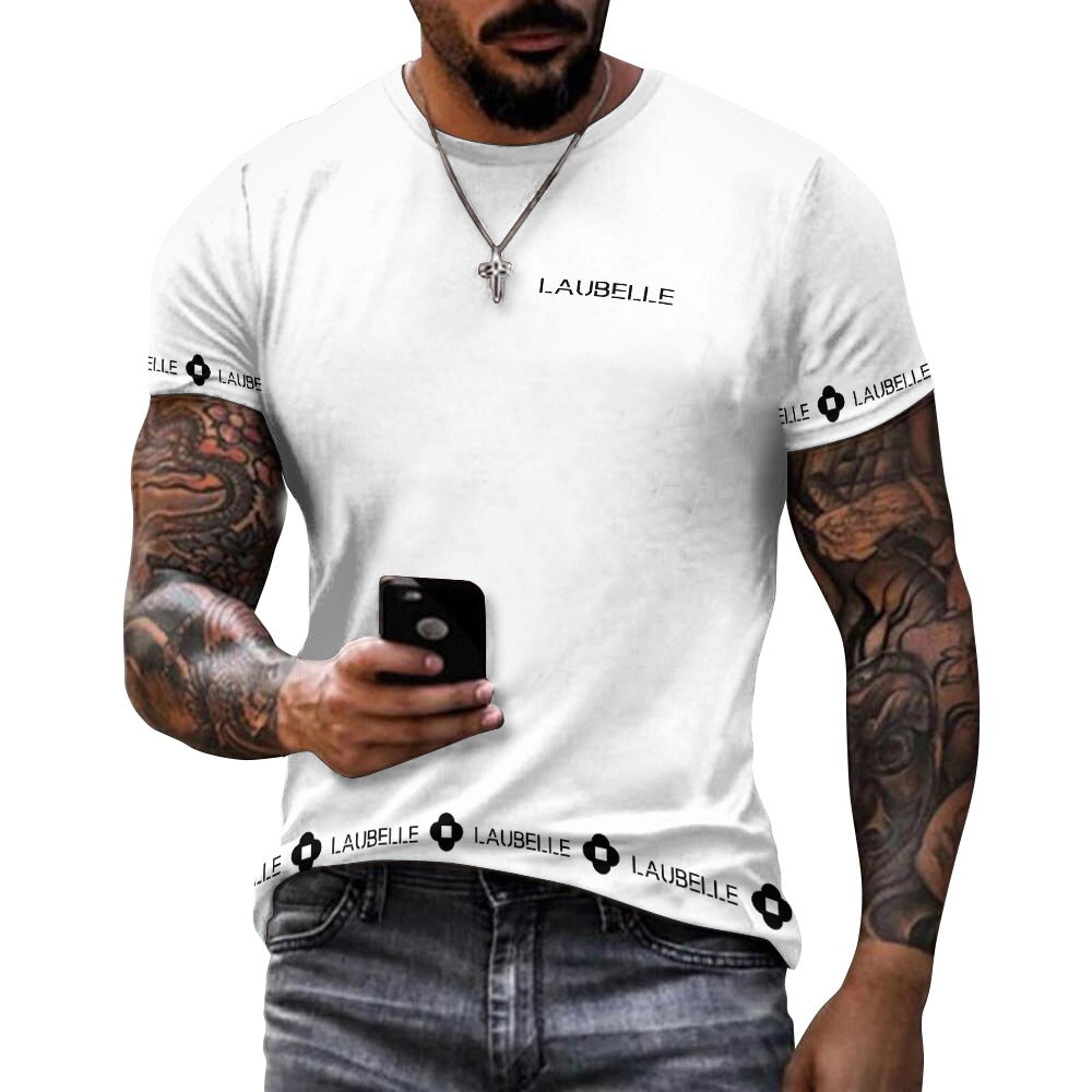 LauBelle - Men's Cotton T-shirt - Whiitee - LauBelle Brand